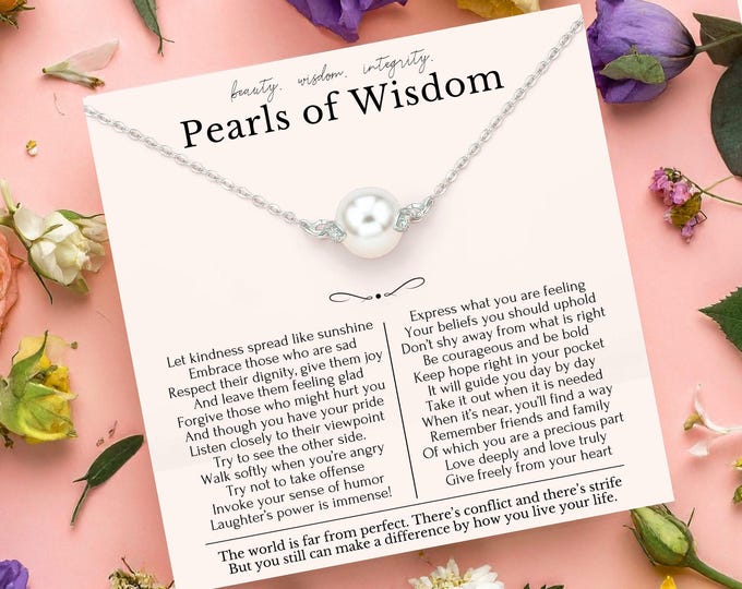 Graduation gift for her | Pearl pendant necklace | Graduation gift for granddaughter | Congratulations gift | Daughter graduation