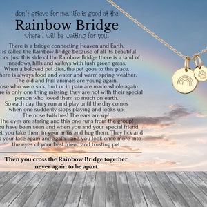 thumbnail image 2 of I Crossed The Rainbow Bridge Dog Memorial Gifts - Message Necklace – Memorial Gifts 4u 2 of 11
