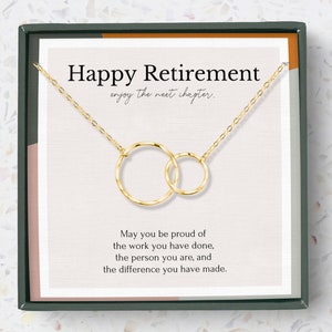 Retirement gifts for women | Coworker leaving gift | Retirement necklace | Jewelry for retirement | Gifts for coworkers | Leaving job gift