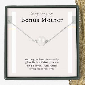 Cadeau maman en prime de la mariée, collier maman en prime, cadeau de mariage du marié pour belle-mère, collier de perles délicates, argent sterling