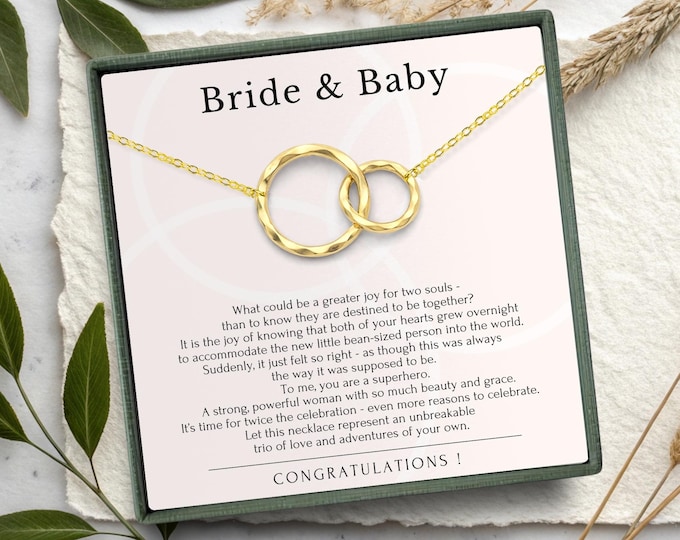 New Mom Jewelry Gift Sterling Silver | Bride to Be & Pregnant Mom Present | First Time Mom Engagement Gift for Her