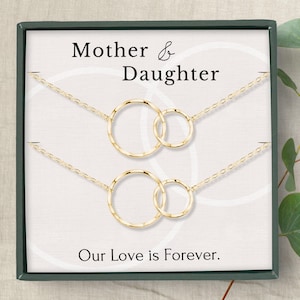 Mother daughter necklace set | Mom gift from daughter | Mothers day present | Mom and daughter gifts | Mom birthday gift | Matching jewelry