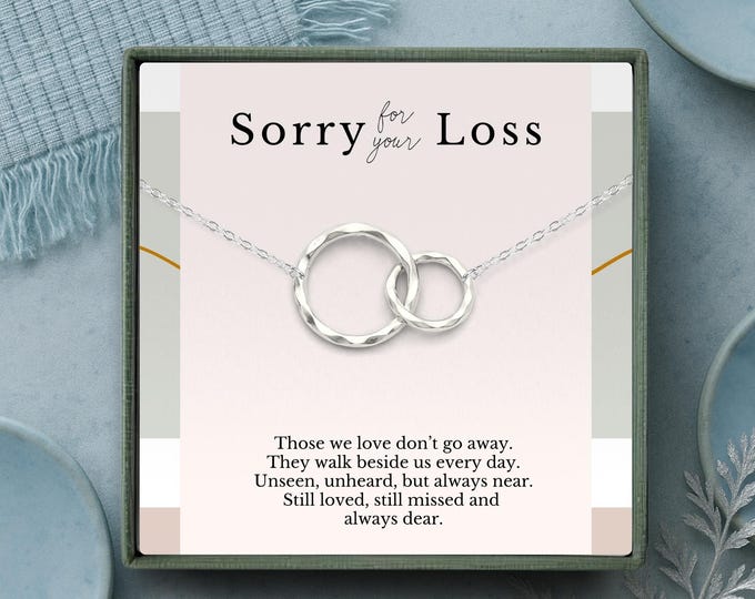 Loss of Loved one necklace, Loss of mother gift, Loss of father gift, Sorry for your loss, Sympathy gift, Sterling Silver