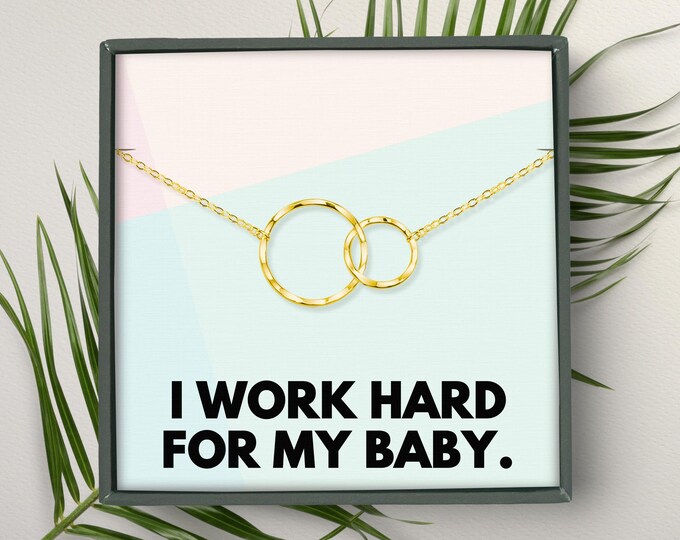Mom Necklace Gift for Working & New Mom, Strength Jewelry for Mother, Gift for Wife, Meaningful Gifts for Her
