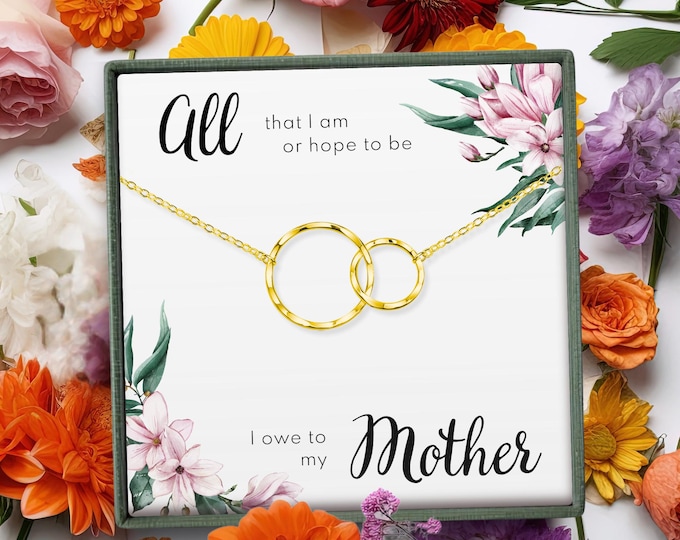 Mama Necklace Gift for Mom from Daughters – Birthday & Mother’s Day Jewelry Thank You Mom Gift, Sterling Silver or Gold Present For Her