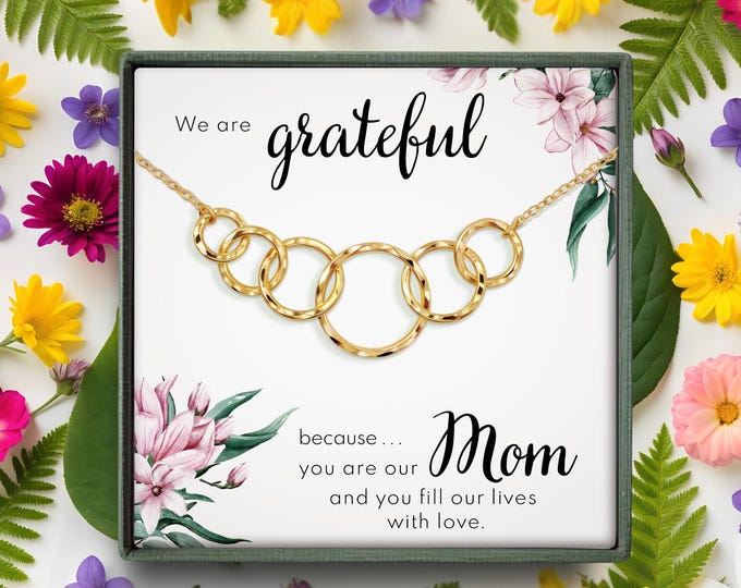 Gift for mom from daughter and son | Mothers day gift necklace | Necklace for mother | Mother daughter gift | Jewelry for mom birthday