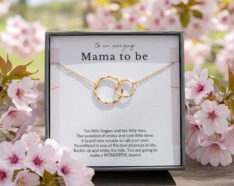 Eerste keer moeder cadeau, nieuwe moeder cadeau sieraden, cadeau voor nieuwe moeder ketting, nieuwe mama cadeau voor eerste Moederdag, zwangerschap sieraden ketting
