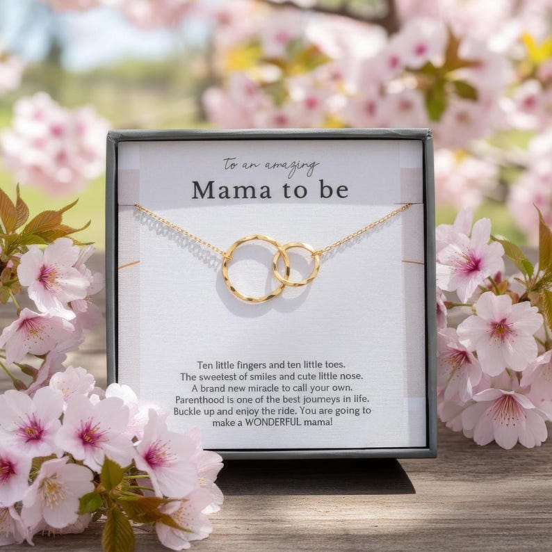First Time Mom Gift, New Mom Gift Jewelry, Gift for New Mom Necklace, New mommy Gift for first Mother's day, Pregnancy jewelry necklace 14K Gold Filled