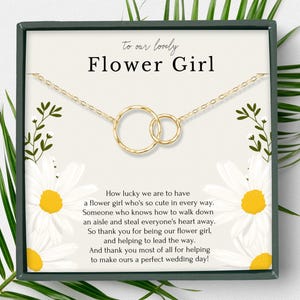 Geschenk für Blumenmädchen am Hochzeitstag • Danke Schmuck für sie • Brautparty Halskette • Junior Brautjungfer Geschenk • Halskette für kleine Mädchen