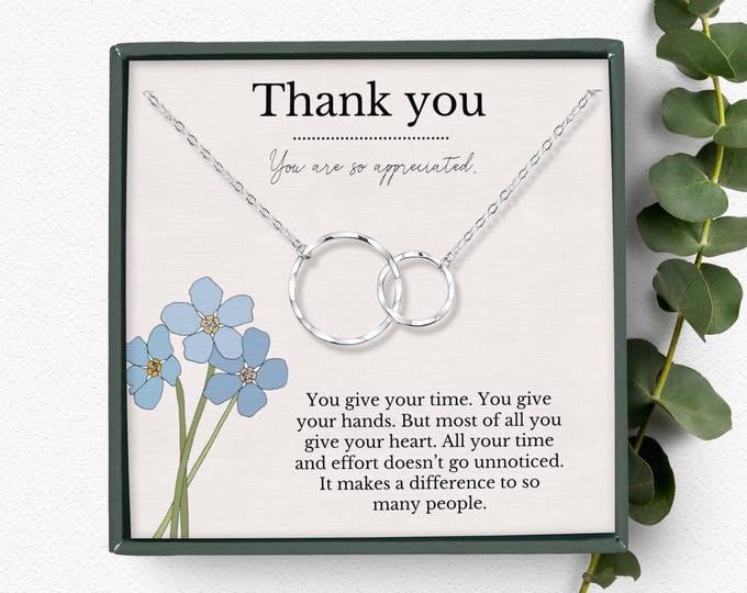 Teacher Thank you Gift • Teacher Christmas gift necklace • Special Education teacher gift • Therapist Meaningful message jewelry gift ready
