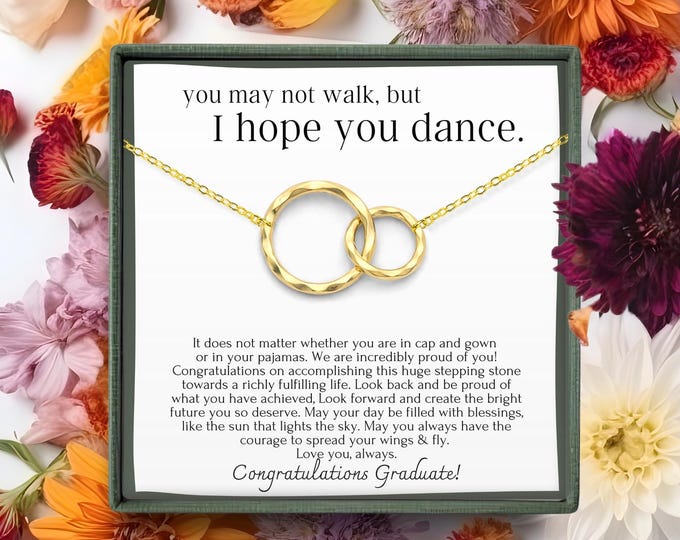 College Graduation Gift for Daughter, Quarantined graduation necklace gift box for her, High School Graduation gift, Sterling silver, Gold