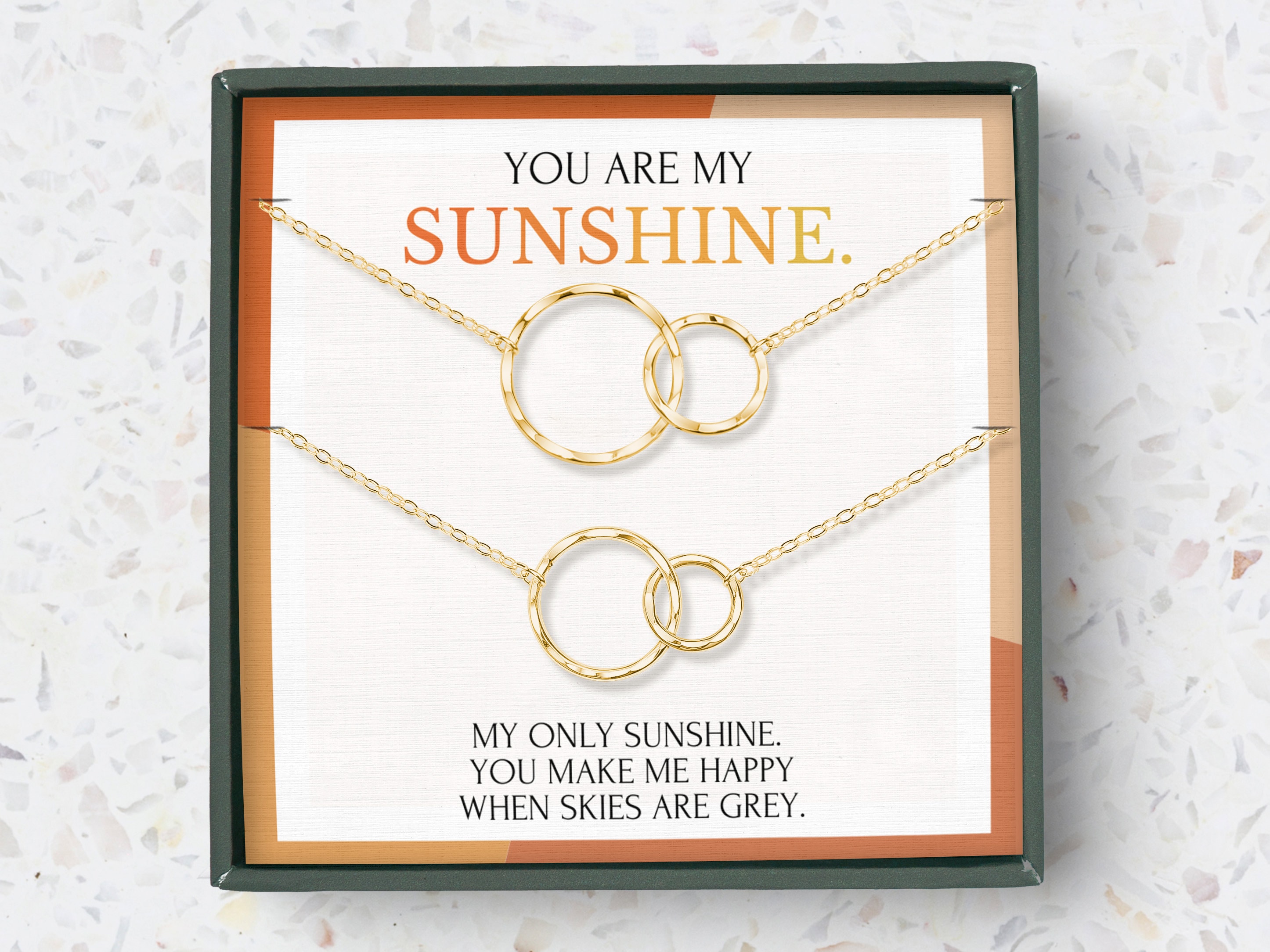 uniqueenjewellery Christmas Gifts You Are My Sunshine Star Anhänger Halskette für Frauen Mum Freundin