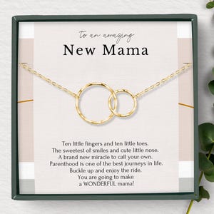 Neue Mom Geschenkbox, neue Mom Halskette Geschenk Schmuck, Geschenk für neue Mom Halskette, Erstes Muttertagsgeschenk, Schwangerschaft Schmuck Halskette