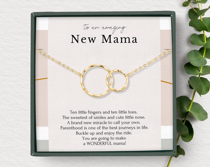 New Mom Gift box, New mom necklace Gift Jewelry, Gift for New Mom Necklace, First Mother's day gift, Pregnancy jewelry necklace
