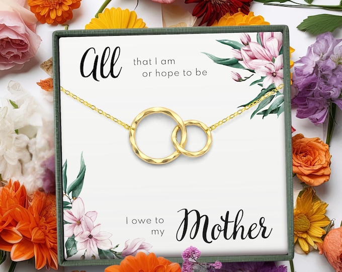 Mama Necklace Gift for Mom from Daughters – Birthday & Mother’s Day Jewelry Thank You Mom Gift, Sterling Silver or Gold Present For Her