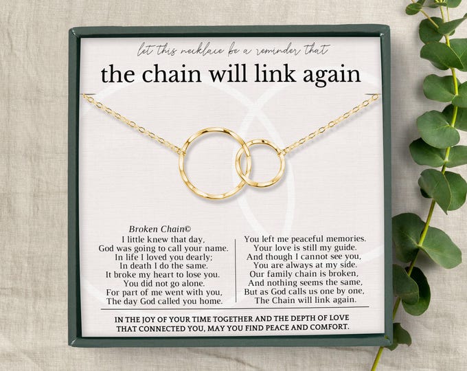 Sympathy gift for loss of a loved one | mourning jewelry | thinking of you gift | memorial necklace