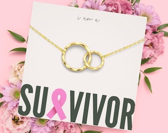 Breast Cancer Survivor necklace Gift, Breast cancer gift after Chemo Mastectomy, Sterling Silver necklace
