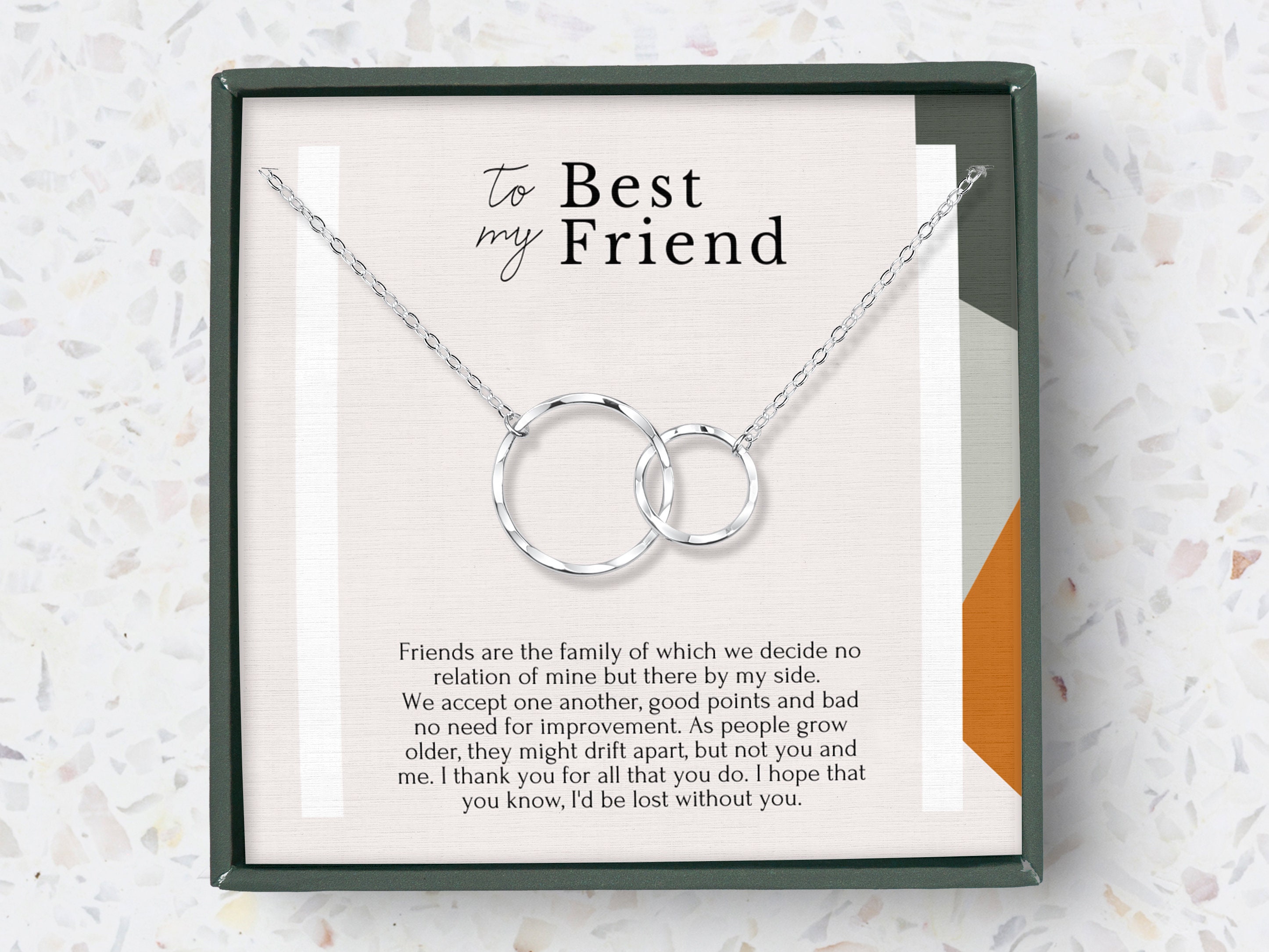 Best Friend Necklace Gift Message Long Distance Best Friend Gift