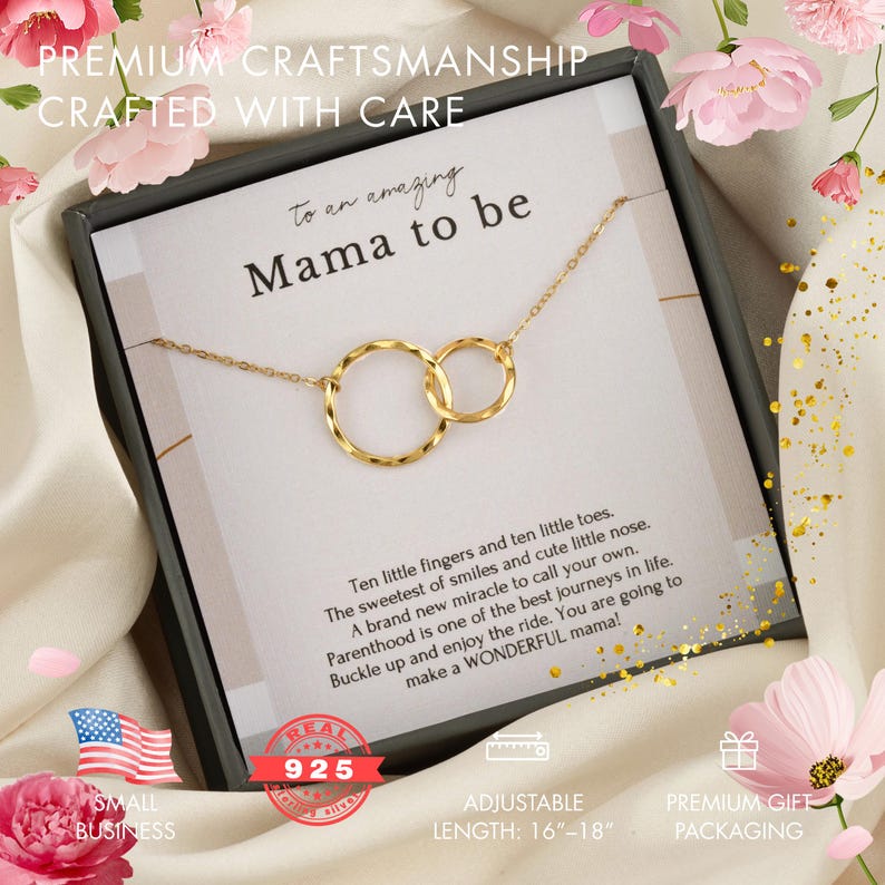 First Time Mom Gift, New Mom Gift Jewelry, Gift for New Mom Necklace, New mommy Gift for first Mother's day, Pregnancy jewelry necklace image 4