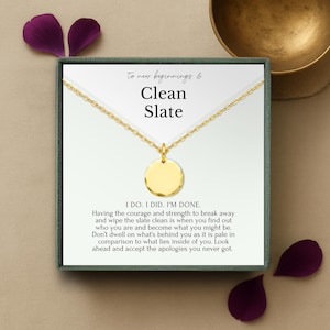 Divorce gift for her • I do I did I'm done necklace • New beginnings gift for women • Clean slate charm necklace •  Fresh start Gift