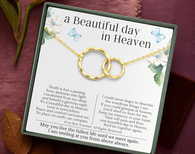 Remembrance necklace | Sympathy gift loss of father | Memorial jewelry for women | Bereavement gift loss of mother | Grief necklace