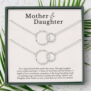 Mother Daughter Necklace • Mothers day Necklace • Mother Daughter Gift • Mother Daughter • Mother Daughter Jewelry • 2 Circles Necklace