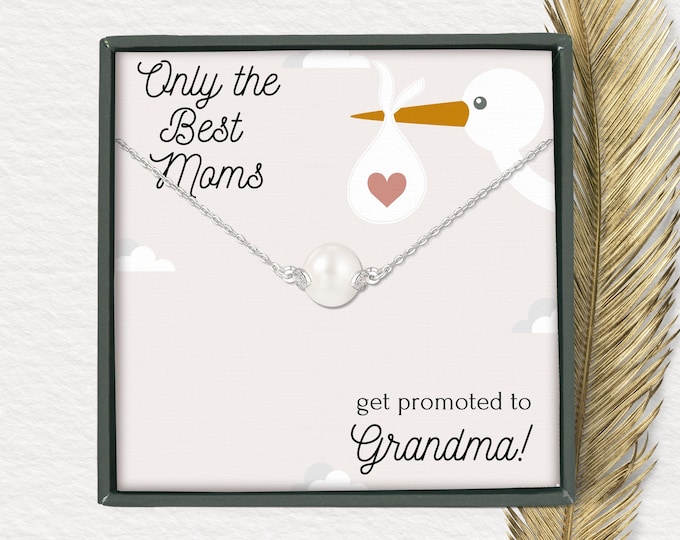 New Grandma Gift, Promoted to Grandma, pregnancy reveal Gift for New Grandmother Gift for New Grandma Gifts, First Time Grandma necklace