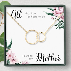Presente para mãe de filha e filho | Colar de presente de dia das mães | Presente de aniversário para mãe de filha | Joias para aniversário de mãe