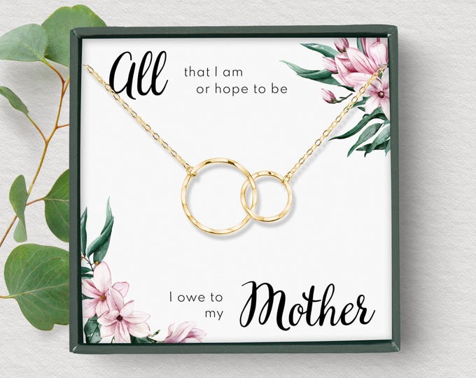 Gift for mom from daughter and son | Mothers day gift necklace | Birthday gift for mom from daughter | Jewelry for mom birthday
