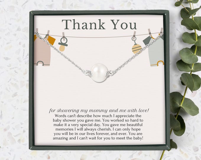 Baby shower hostess gift thank you baby shower host gifts baby shower wording baby shower favors Pregnancy wish necklace Gifts for her