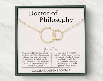 PhD graduation gift for her | PhD graduation gifts | Doctorate graduation gift | New doctor gift | Gift for doctor woman | PhD necklace gift
