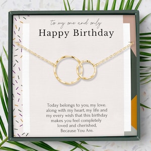 Presente de aniversário para esposa, presente de aniversário do namorado, colar delicado para parceira feminina, presente de aniversário de joias para namorada, presente de aniversário do noivo