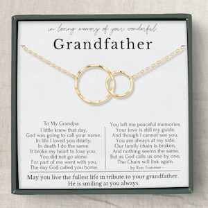 Collier cadeau perte de grand-père, collier perte de grand-père, En mémoire de grand-père, collier cadeau souvenir grand-père