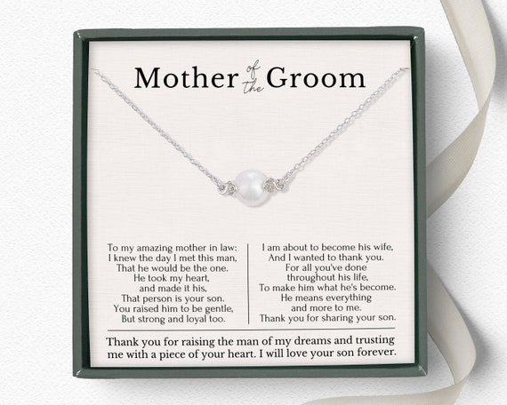 Groom Single Pearl Necklace Gift 