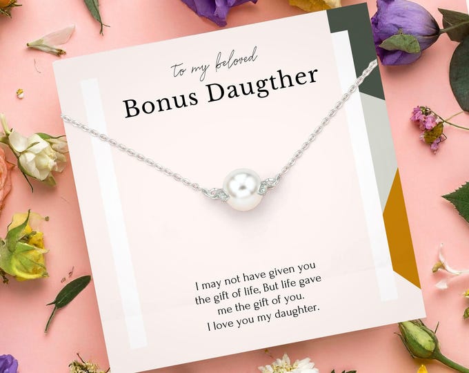 Bonus daughter necklace gift | Step daughter gift | Daughter in law gift from mother in law | Stepdaughter necklace | Bonus daughter gift