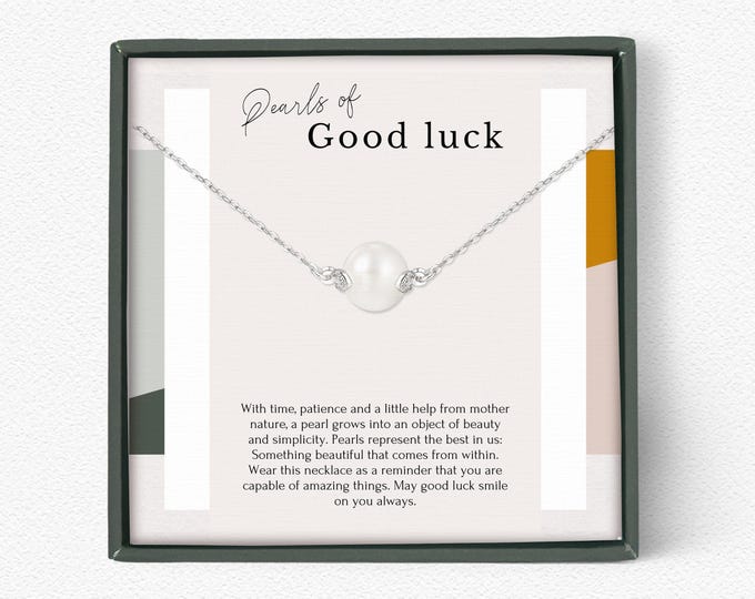 Good Luck Gift Necklace for Woman | Going away gift for coworker | Graduation necklace for her | Lucky charm necklace | Good luck jewelry