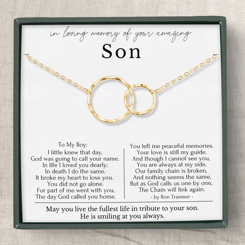 Personalized Bereavement Sympathy Gift Loss of Son Memorial Etsy