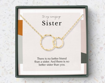 Sister birthday gift | Sister necklace for 2 | Sister gift from sister | Gift for sister on her wedding day | Sister jewelry gift
