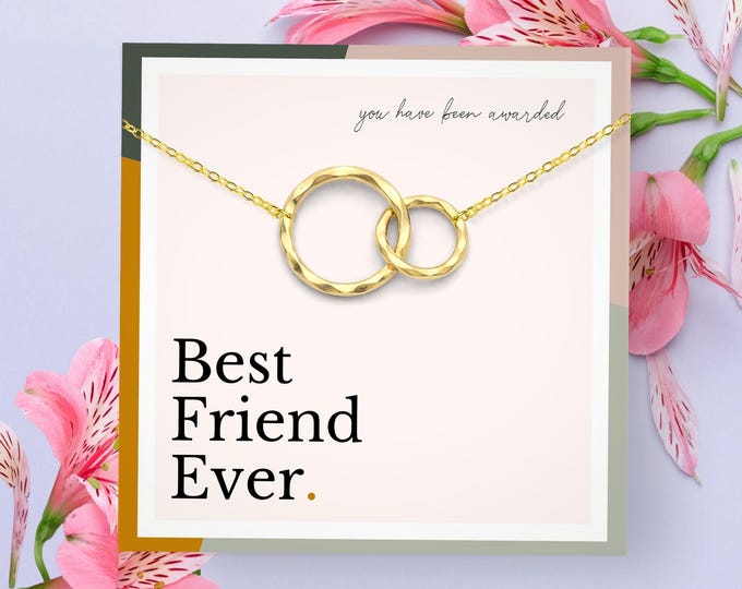 Sterling Silver BFF Necklace – Best Friend Jewelry Gift for Her, Friendship & Soul Sister Necklace, Perfect Best Friend Gift