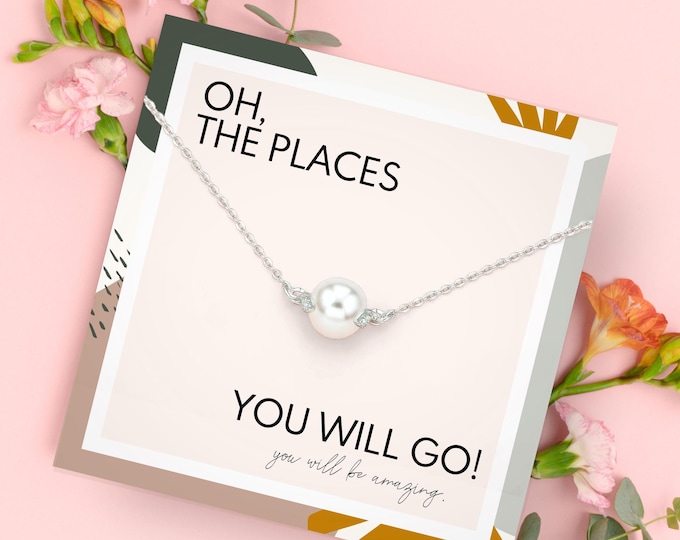 New job gift for her | Gift for graduation | Farewell gift for coworker | Going away gift for friend | Graduation necklace for her