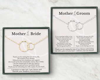 Mother of Groom gift from Bride, Mother of the Bride Gift from Groom combo • Future Mother in Law necklace necklace gift box message card