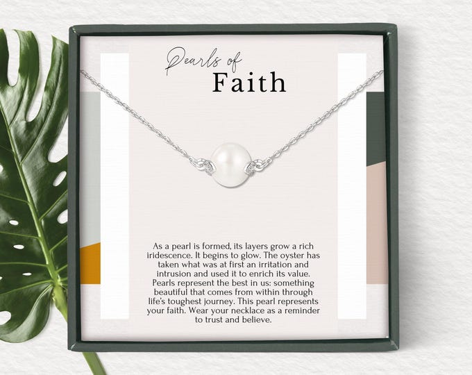 Confirmation or Baptism Gift, Sterling Silver Faith Jewelry Gift, Cancer Recovery Gift, Tough Times, Infertility Gift, Chemo Gift