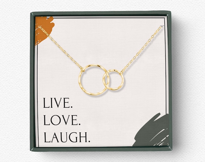 Affirmation Necklace Gifts | Live Love Laugh Necklaces | Positive Affirmation Jewelry for Woman | Motivational Affirmations Gift Ideas