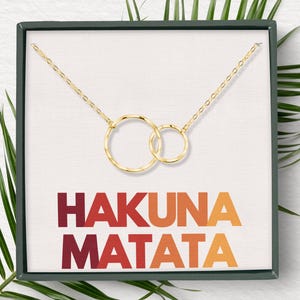 Colar HAKUNA MATATA, presente inspirador para ela, presente de incentivo para ela, colar de alegria para ela, prata esterlina,
