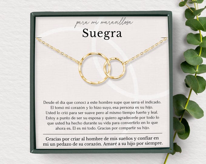 suegra wedding gift from bride collar de suegra regalo de boda de la novia español • mother of the groom gift from bride Spanish español
