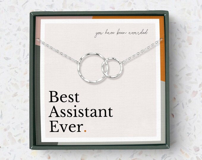 Best Assistant Ever, dainty eternity necklace Silver
