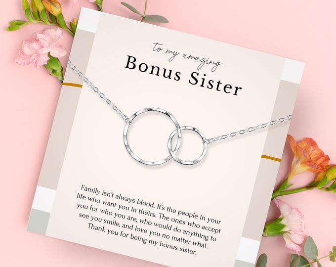 Bonus Sister Gift | Sister in law gift for wedding | Unbiological sister necklace | Wedding jewelry | Best friend necklace