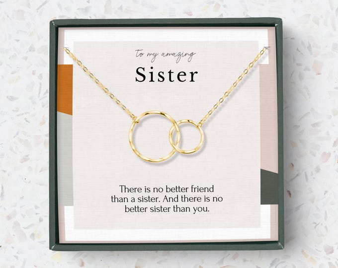 Sister birthday gift | Sister necklace for 2 | Sister gift from sister | Gift for sister on her wedding day | Sister jewelry gift