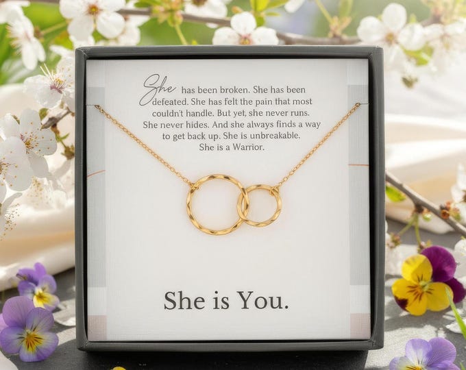 Cancer Survivor Gift Necklace | Warrior Jewelry Necklaces | Breast Cancer Jewelry |  Inspirational gifts for cancer patients