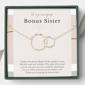 Bonus Sister Gift | Sister in law gift for wedding | Unbiological sister necklace | Wedding jewelry | Best friend necklace